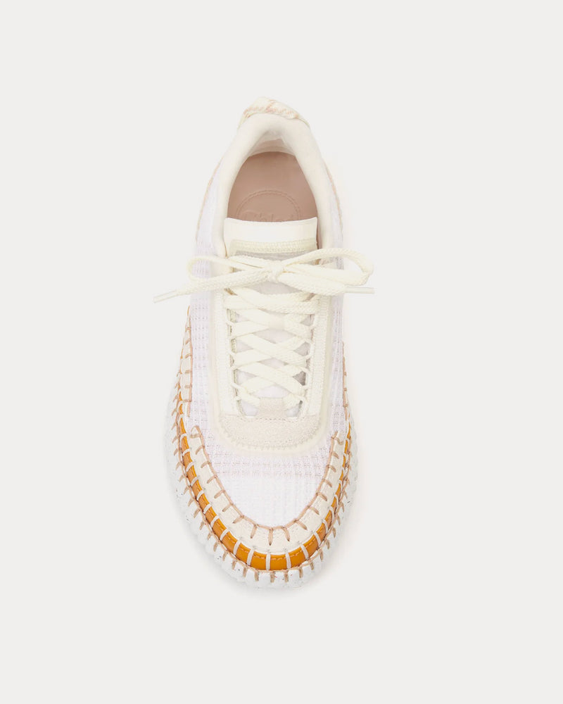 Chloé Nama Soft White Low Top Sneakers - 2