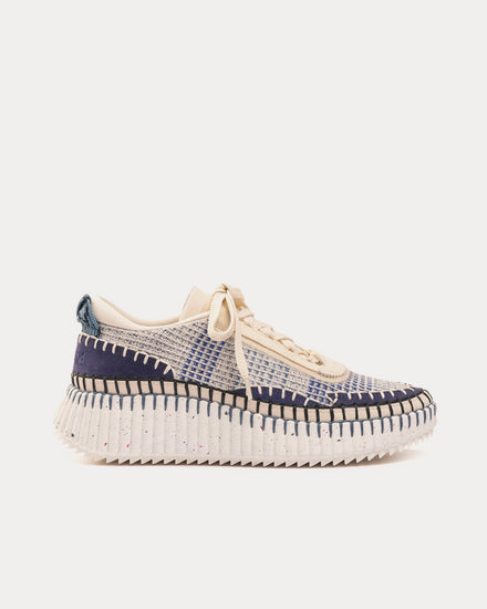 Chloé Nama Recycled Mesh Cosmic Blue Low Top Sneakers - 1