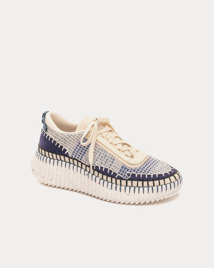 Chloé Nama Recycled Mesh Cosmic Blue Low Top Sneakers - 3
