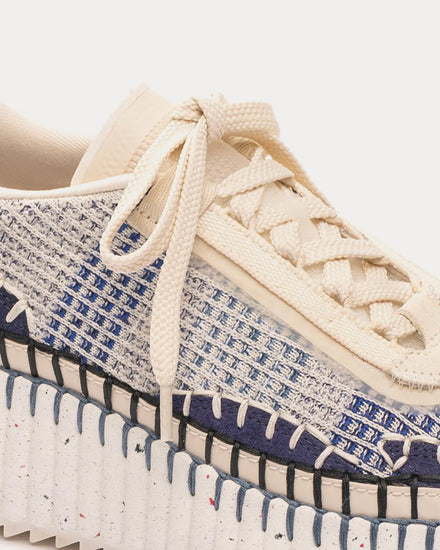 Chloé Nama Recycled Mesh Cosmic Blue Low Top Sneakers - 4
