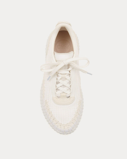Chloé Nama Recycled Mesh White Low Top Sneakers - 2