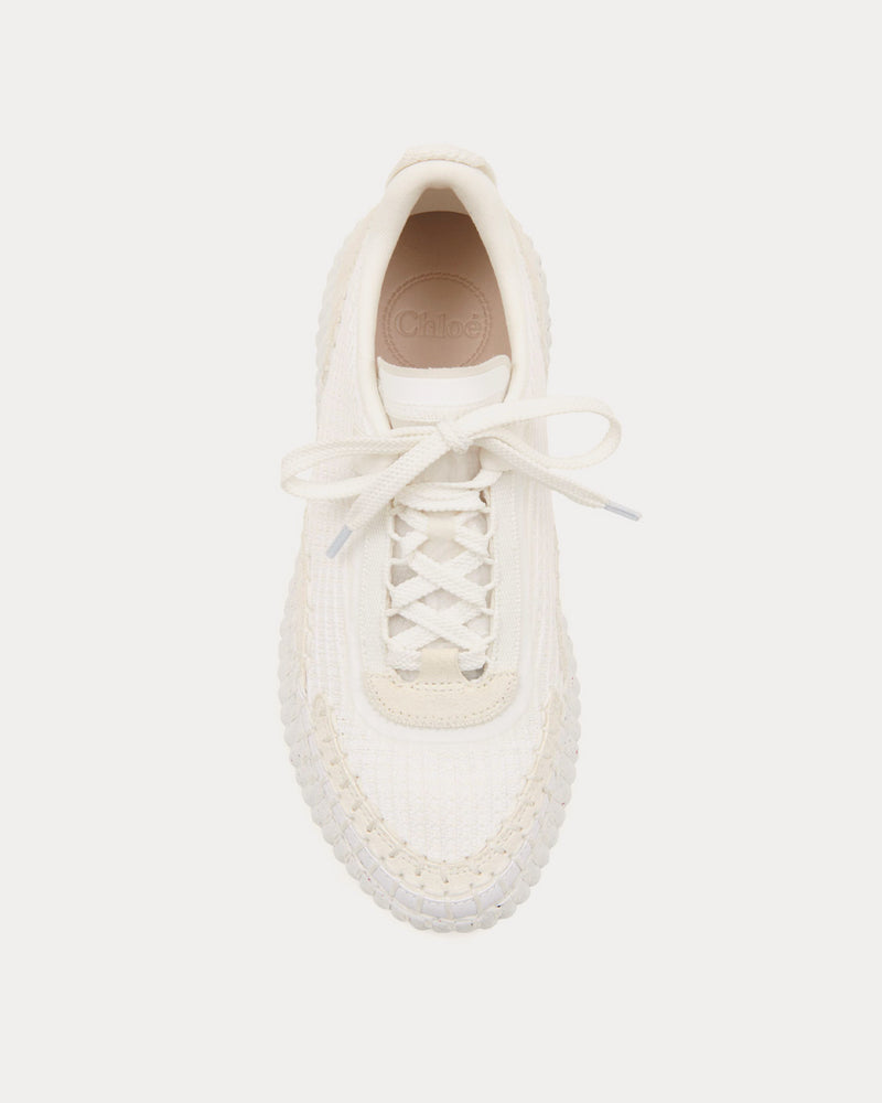 Chloé Nama Recycled Mesh White Low Top Sneakers - 2