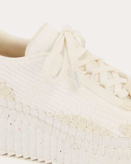 Chloé Nama Recycled Mesh White Low Top Sneakers - 4