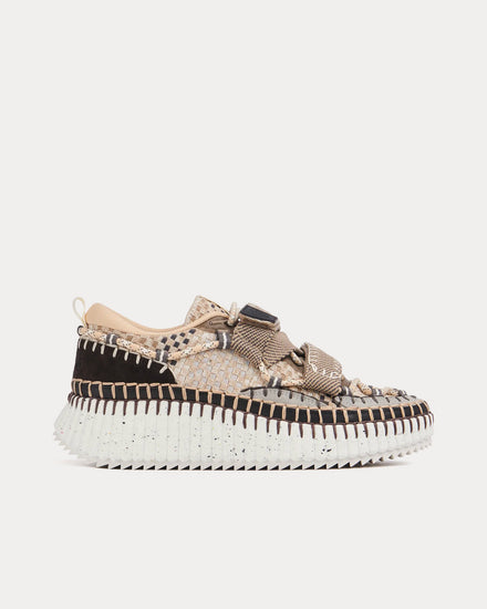 Chloé Nama Nomad Beige Slip On Sneakers - 1