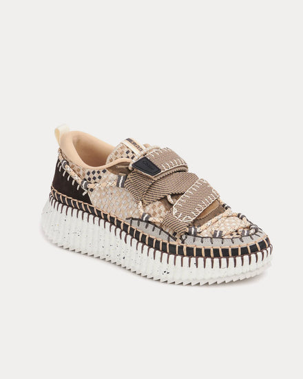 Chloé Nama Nomad Beige Slip On Sneakers - 3