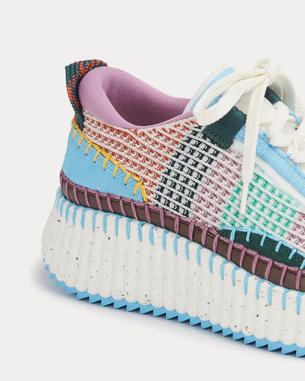 Chloé Nama Recycled Mesh Creamy Lilac Low Top Sneakers - 3
