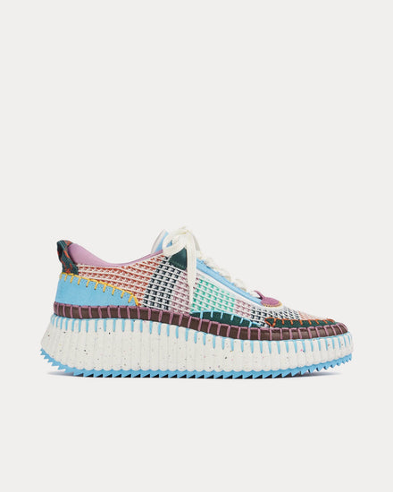 Chloé Nama Recycled Mesh Creamy Lilac Low Top Sneakers - 1