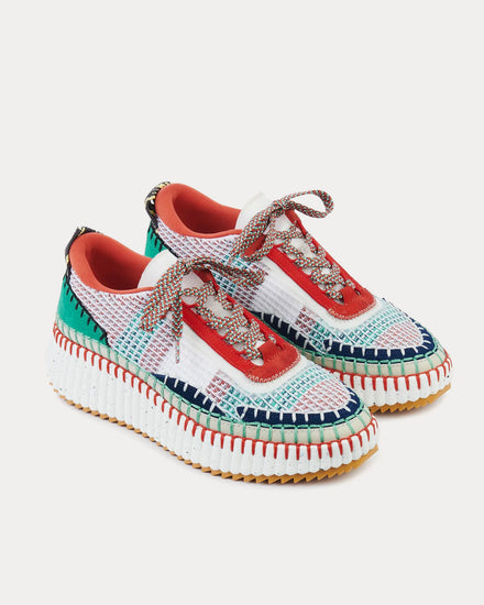 outlet【Chloe】Nama☆Multicolr Red ローカット スニーカー Chloé Nama Sneaker in Obscure red | Chloé US
