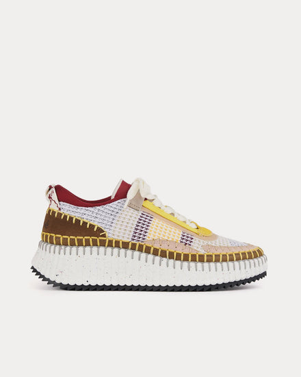 Chloé Nama Light Khaki / Multi Low Top Sneakers - 1