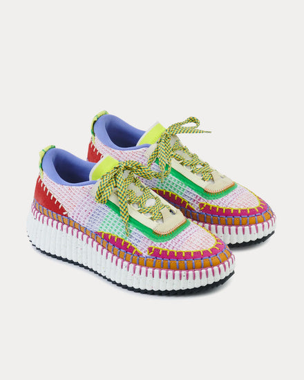 Chloé Nama Multi / Red Low Top Sneakers - 3
