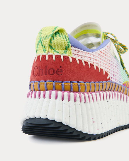Chloé Nama Multi / Red Low Top Sneakers - 4