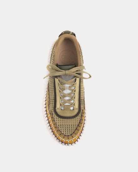 Chloé Nama Slate Green Low Top Sneakers - 2