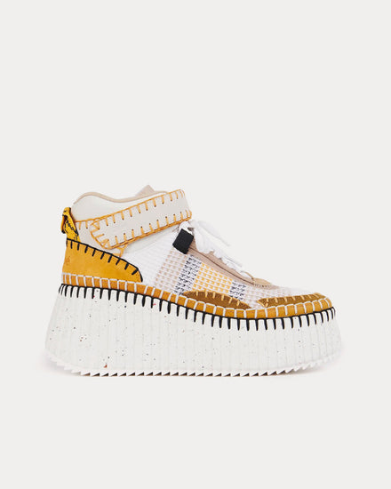 Chloé Nama Wedge Light Brown High Top Sneakers - 1