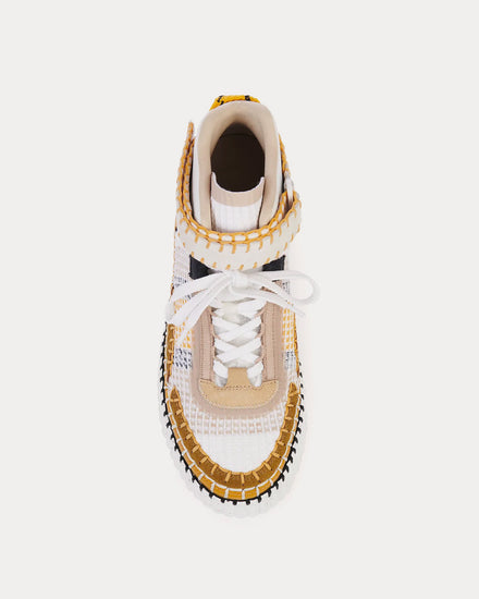Chloé Nama Wedge Light Brown High Top Sneakers - 2