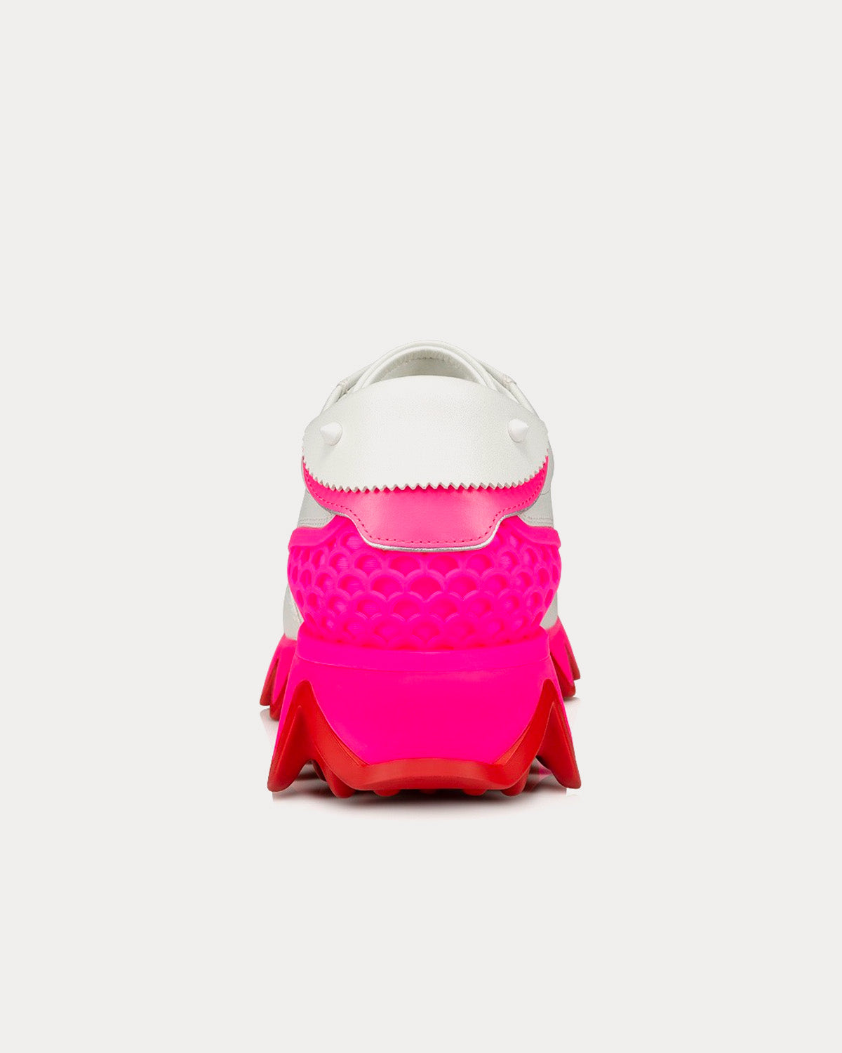 Christian Louboutin - Loubishark White / Pink Low Top Sneakers