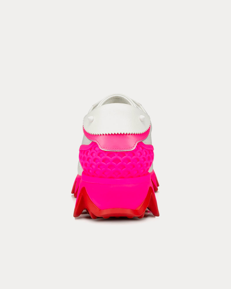 Christian Louboutin Loubishark White / Pink Low Top Sneakers - 3