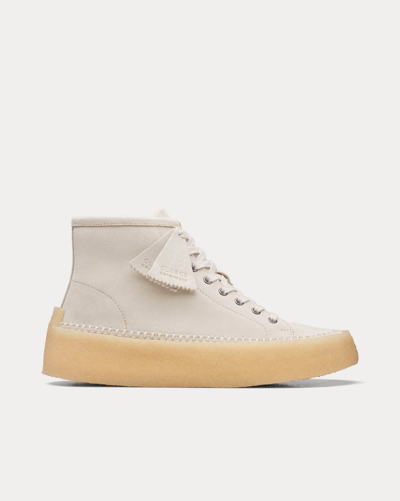 Clarks Caravan Mid Off White High Top Sneakers - 1