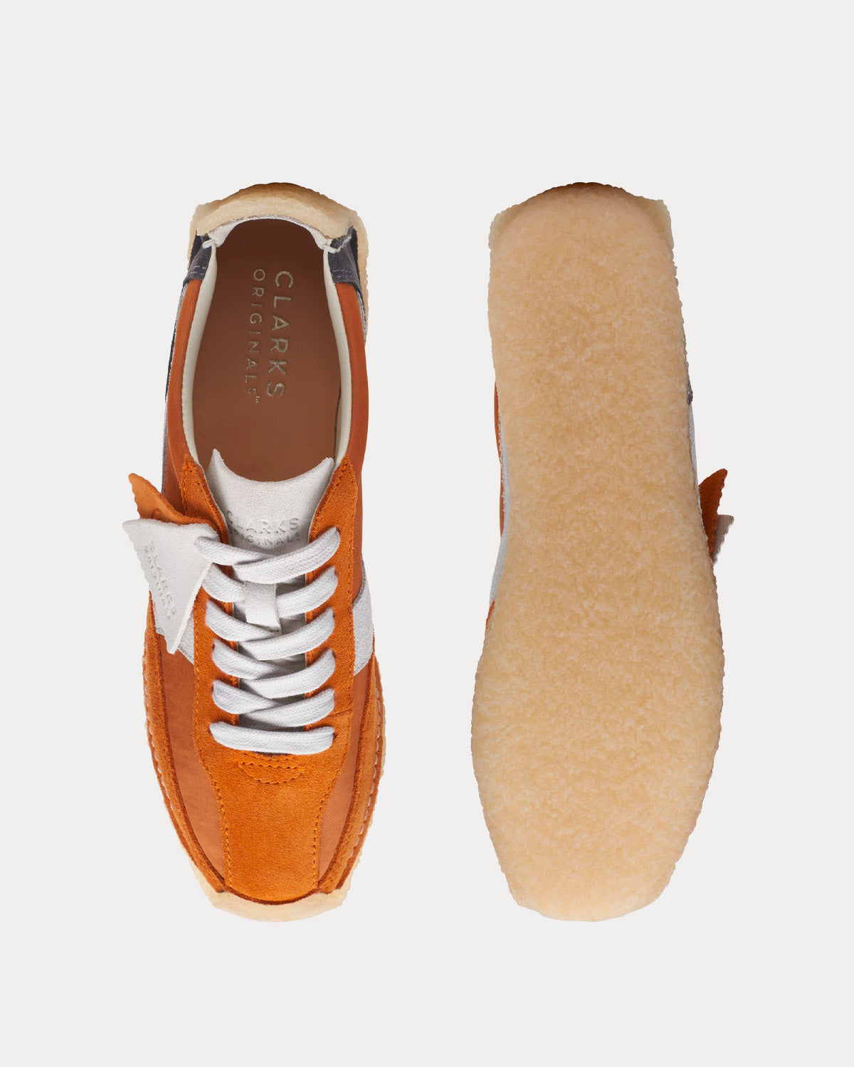 Clarks - Natalie Run Orange Combination Low Top Sneakers