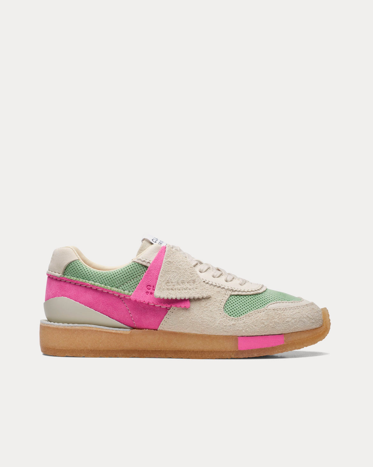 Clarks - Tor Run Pink / Green Combi Low Top Sneakers