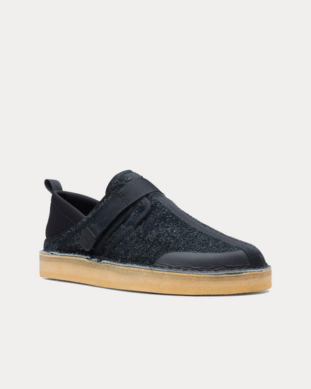 Clarks Trek Taiyo Black Slip Ons - 3