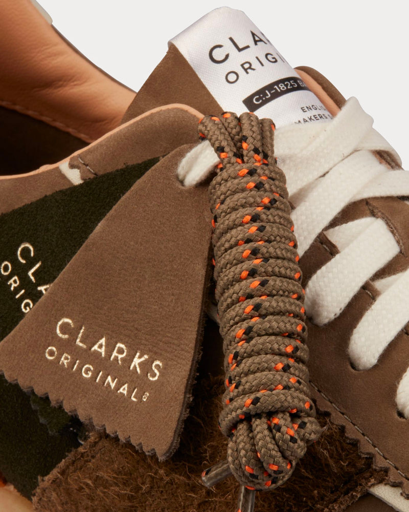 Clarks Tor Run Khaki Combi Low Top Sneakers - 4