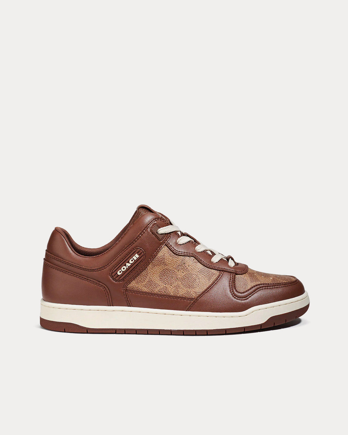 Coach Men's C201 Signature Canvas Saddle Low Top Sneakers