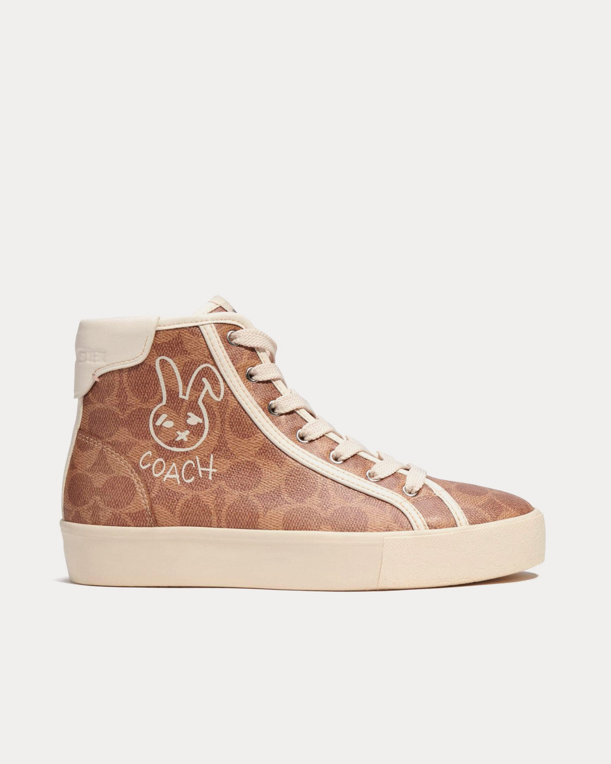 Coach - Lunar New Year Citysole In Signature Canvas With Rabbit Tan High Top Sneakers