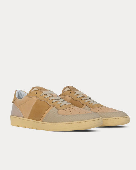 Collegium Pillar Destroyer Leather & Suede Tan Low Top Sneakers - 3