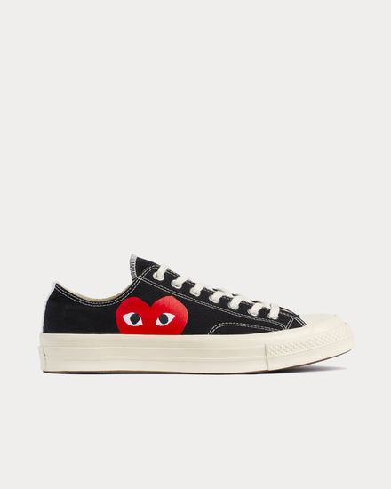 Converse x Comme des Garçons PLAY Chuck Taylor All Star 70 Ox Black Low Top Sneakers - 4