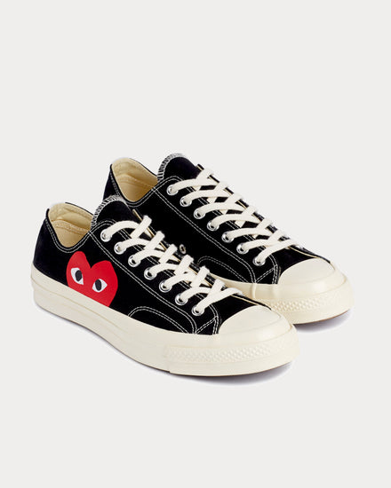 Converse x Comme des Garçons PLAY Chuck Taylor All Star 70 Ox Black Low Top Sneakers - 2