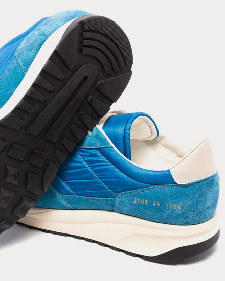 Common Projects Track Classic Suede Blue Low Top Sneakers - 3