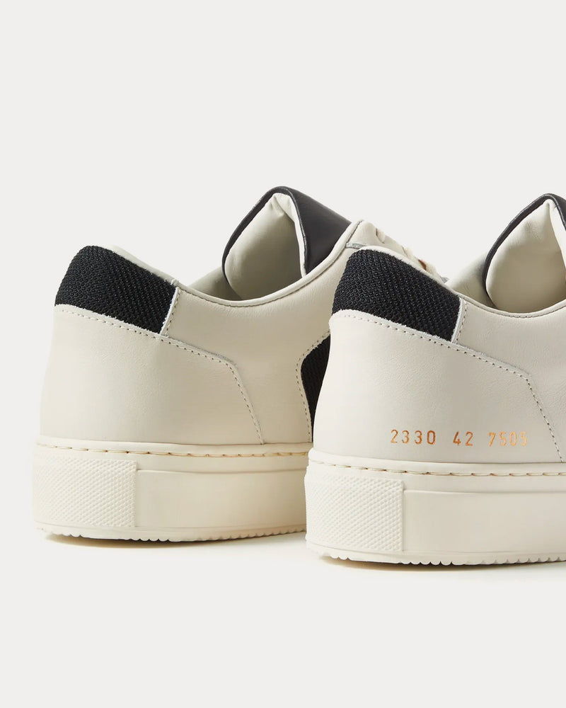 Common Projects BBall Decades Mesh and Leather Light Grey Low Top Sneakers - 3