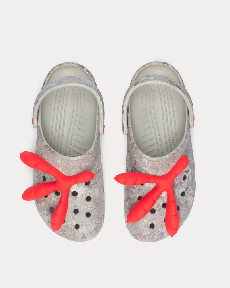 Crocs x Staple Classic Clog Luxe Sidewalk Grey / Orange Slip Ons - 2