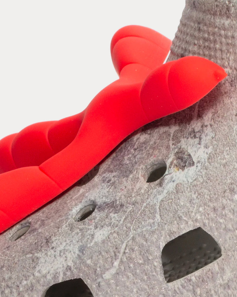 Crocs x Staple Classic Clog Luxe Sidewalk Grey / Orange Slip Ons - 4