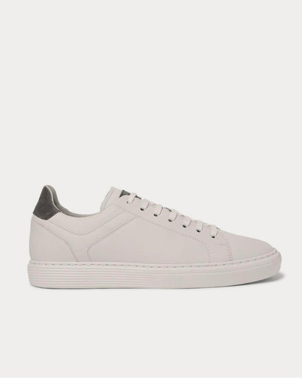 Brunello Cucinelli Suede-Trimmed Leather  White low top sneakers - 1