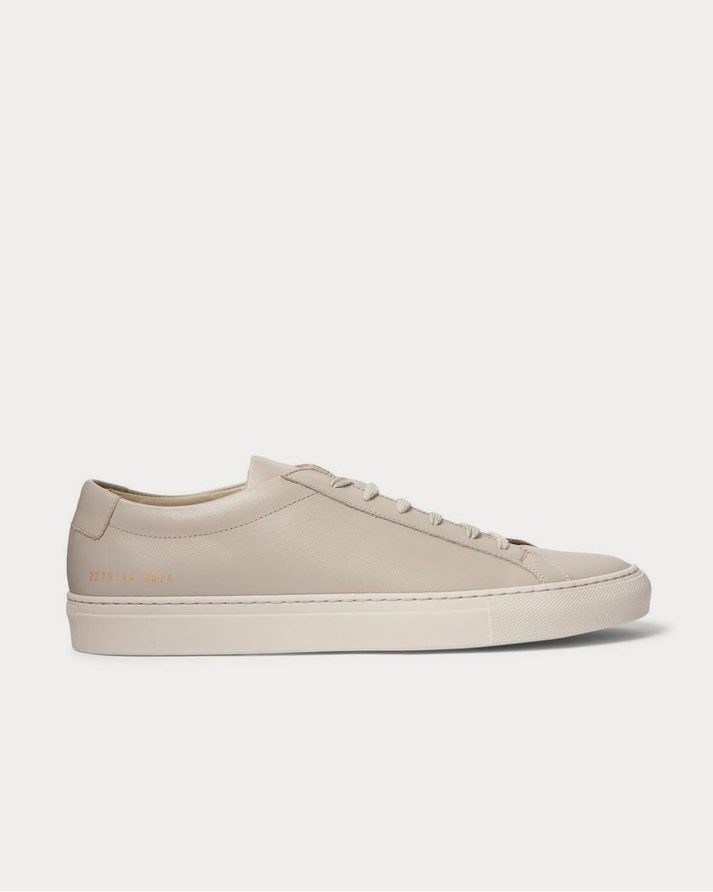 Common Projects Original Achilles Saffiano Leather  Gray low top sneakers - 1