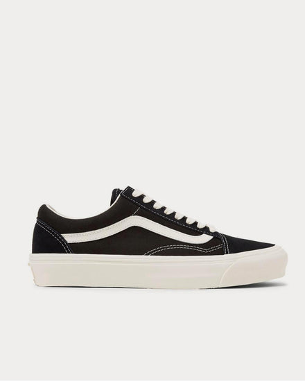 Vans OG Old Skool LX Leather-Trimmed Canvas and Suede  Black low top sneakers - 1