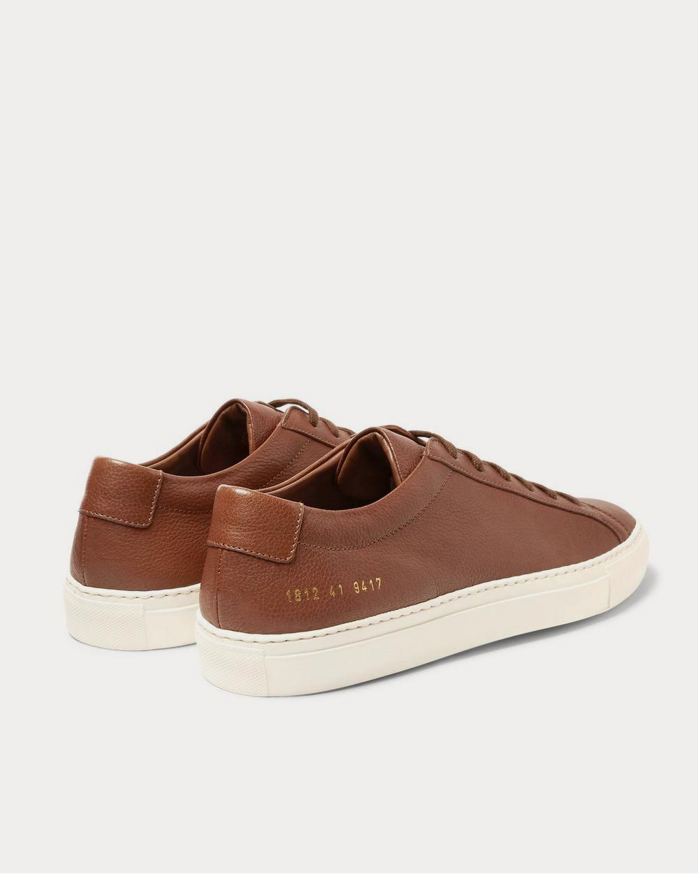 Common Projects Original Achilles Full Grain Leather Brown low top sneakers Sneak in Peace