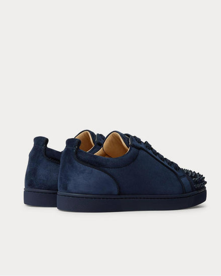 Christian Louboutin Louis Junior Spikes Cap-Toe Suede  Navy low top sneakers - 3