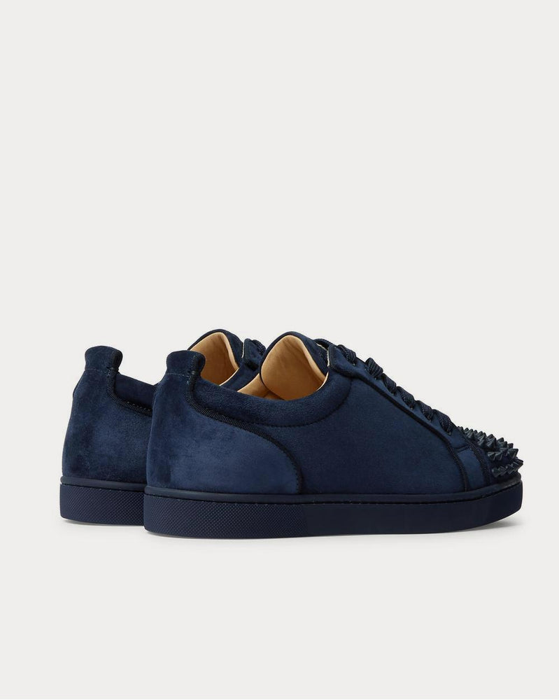 Christian Louboutin Louis Junior Spikes Cap-Toe Suede  Navy low top sneakers - 3