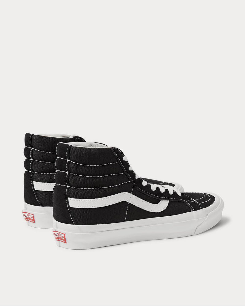 Vans UA OG SK8-Hi LX Leather-Trimmed Canvas High-Top  Black high top sneakers - 4