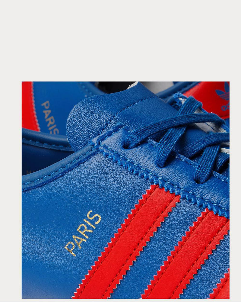 Adidas Paris Suede-Trimmed Leather  Blue low top sneakers - 4