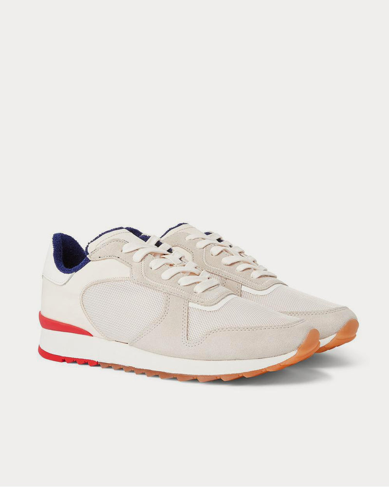 Orlebar Brown Oleta Suede and Leather-Trimmed Mesh and Canvas  White low top sneakers - 2
