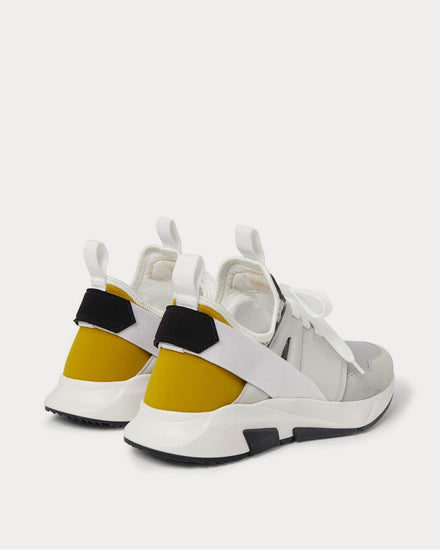 Tom Ford Jago Suede, Mesh and Neoprene  Gray low top sneakers - 3