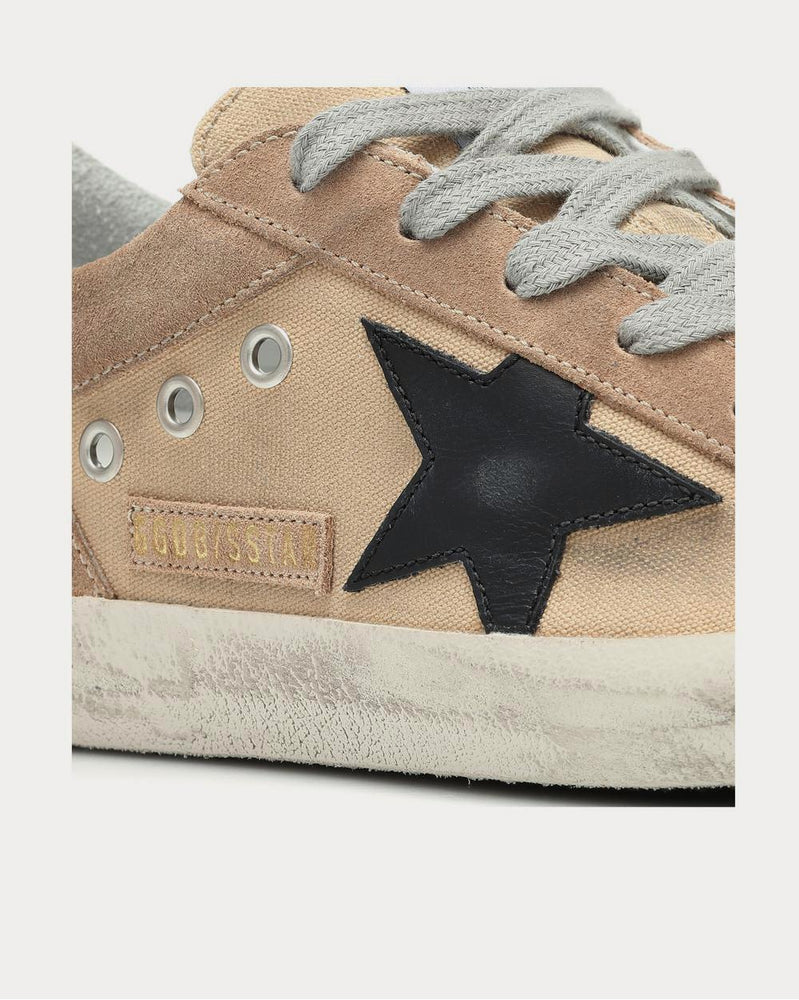 Golden Goose Superstar Canvas Star Sand Low Top Sneakers - 4