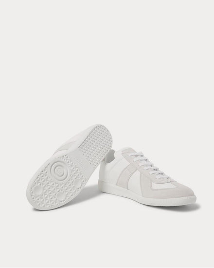 Maison Margiela Replica Suede and Leather  Off-white low top sneakers - 3
