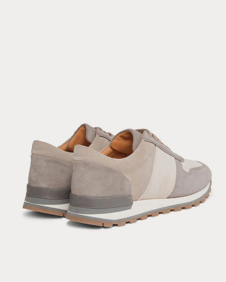 Mr P. Colour-Block Suede  Neutral low top sneakers - 4