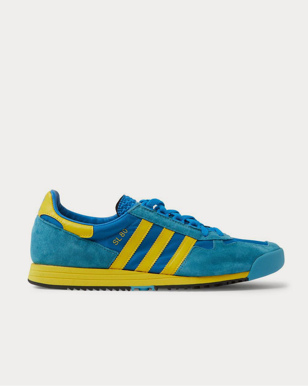 Adidas Men's SL 80 Nylon, Suede and Leather Blue low top sneakers