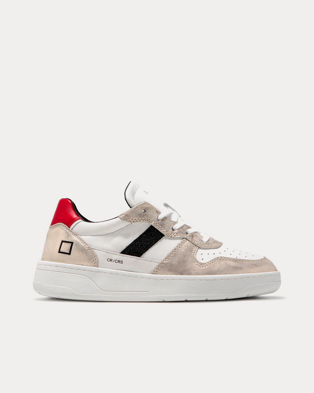 Date Women's Court 2.0 Christmas White / Platinum Low Top Sneakers
