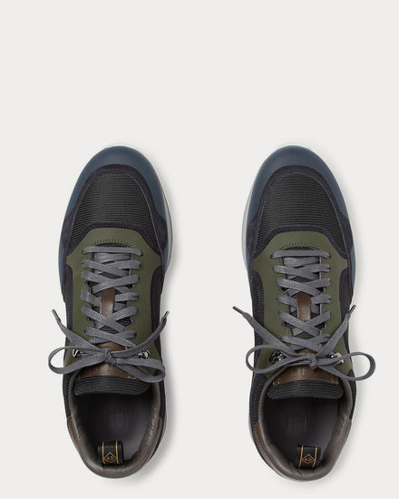 Dunhill Radial Runner Leather and Suede-Trimmed Mesh  Navy low top sneakers - 6